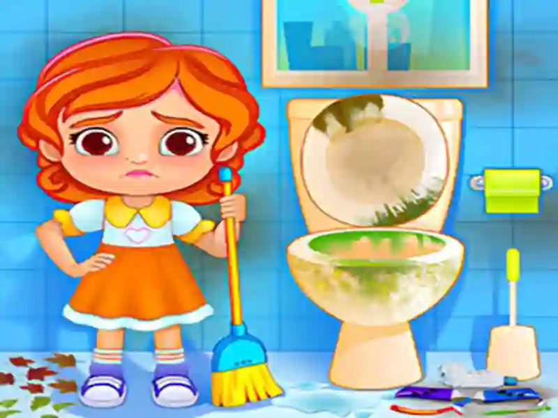 Jwèt Kids House Cleanup sou entènèt