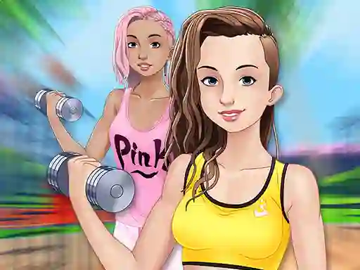 Jwèt Fitness Girls Dress Up sou entènèt