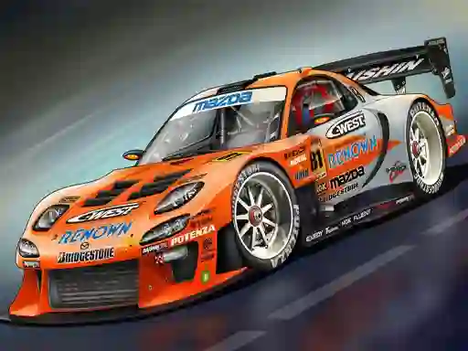 Jwèt Race Car Slide sou entènèt
