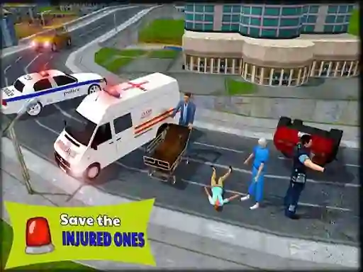 Jwèt Ambulance Rescue Driver Simulator 2018 sou entènèt