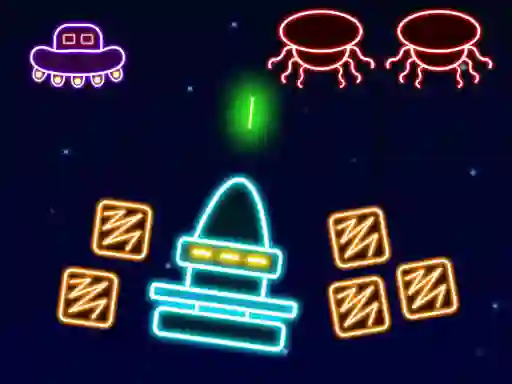 Jwèt Neon Invaders sou entènèt