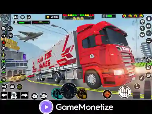 Jwèt Crazy car transport truck sou entènèt