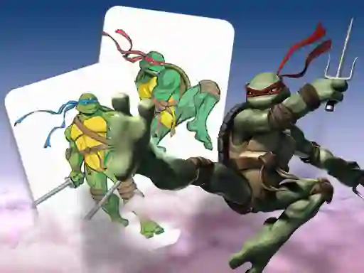 Jwèt Ninja Turtles Memory card Match sou entènèt
