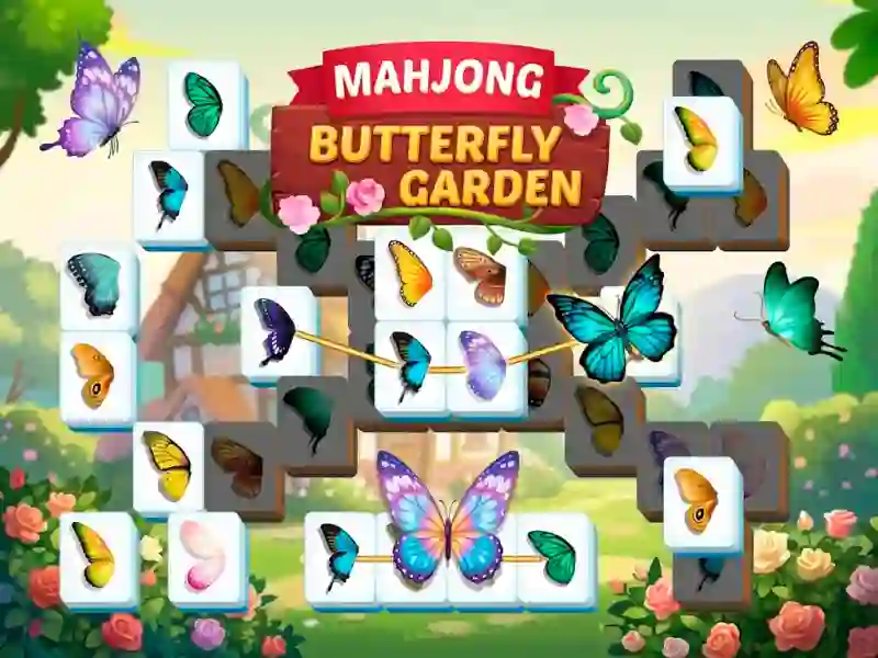 Jwèt Mahjong Butterfly Garden sou entènèt