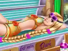 Jwèt Goldie Princess Tanning sou entènèt