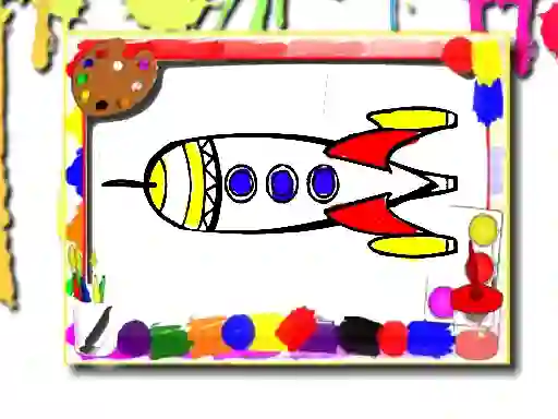 Jwèt Rockets Coloring Book sou entènèt