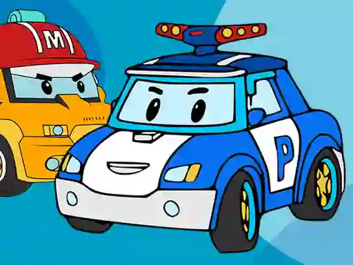 Jwèt Robocar Coloring Book sou entènèt