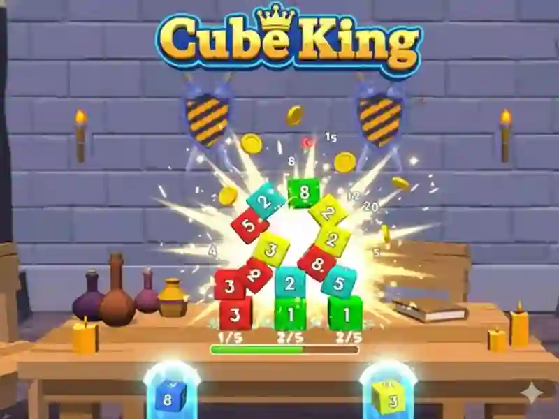 Jwèt Cubes King sou entènèt