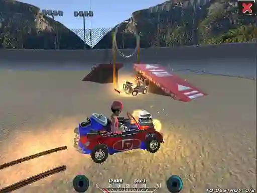 Jwèt Demolition Cartoon Car Crash Derby sou entènèt