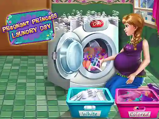 Jwèt Pregnant Princess Laundry Day sou entènèt