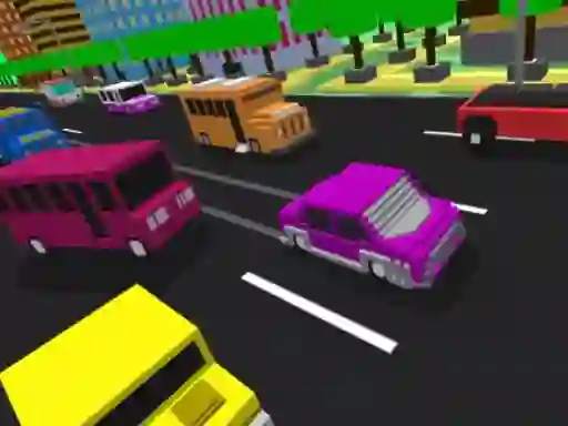 Jwèt Blocky Highway Racing sou entènèt