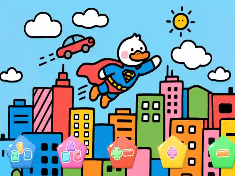 Jwèt Color By Code Super Duck sou entènèt