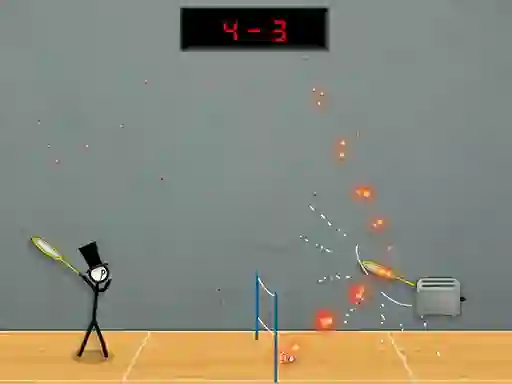 Jwèt Stick Figure Badminton 3 sou entènèt