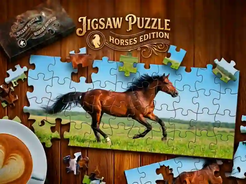 Jwèt Jigsaw Puzzle Horses Edition sou entènèt