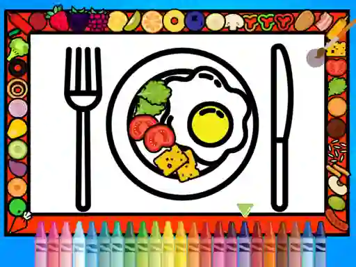 Jwèt Color and Decorate Dinner Plate sou entènèt