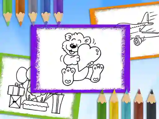 Jwèt Cartoon Coloring Book sou entènèt