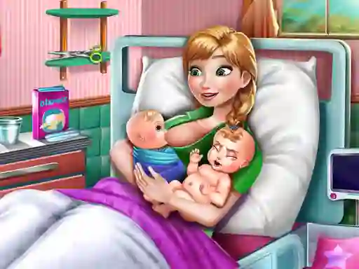 Jwèt Ice Princess Twins Birth sou entènèt