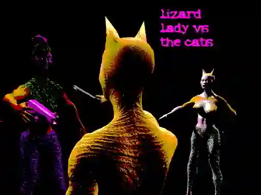 Jwèt Lizard Lady Vs The Cats sou entènèt