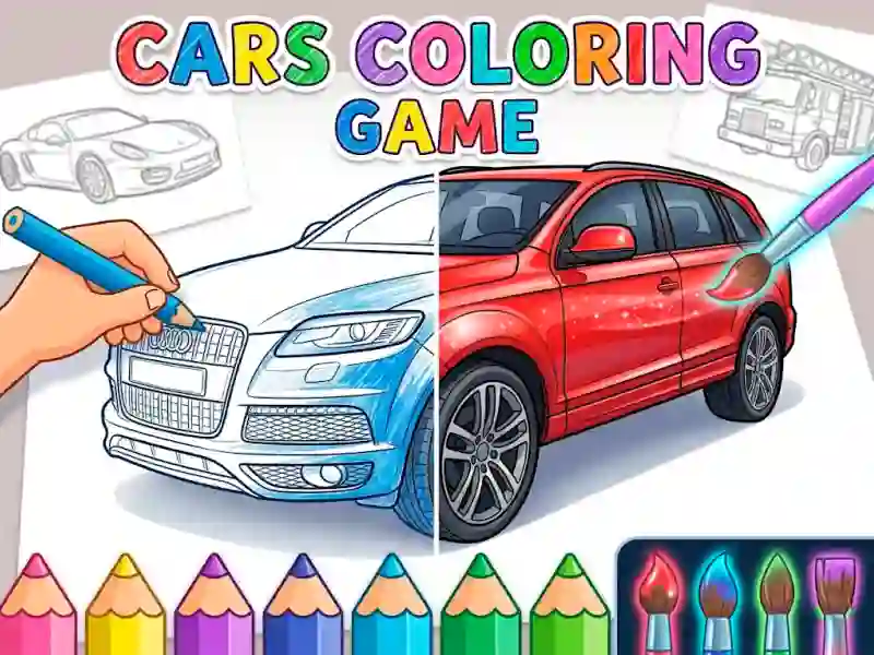 Jwèt Cars Coloring Game sou entènèt