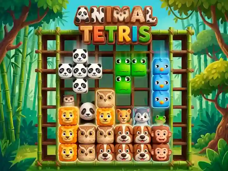 Jwèt Animal Tetris sou entènèt