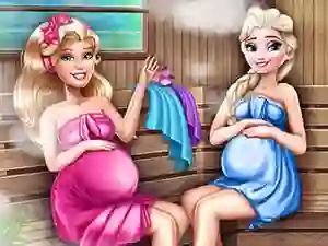 Jwèt Cute Mommies Pregnant Sauna sou entènèt