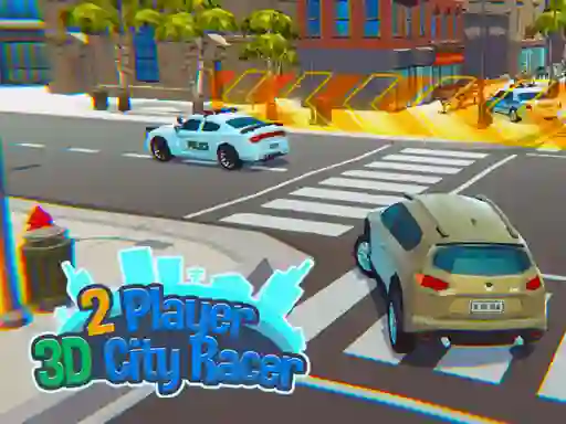 Jwèt 2 Player 3D City Racer sou entènèt