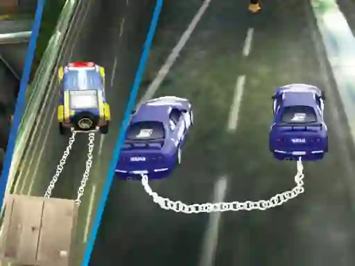 Jwèt Chained Impossible Driving Police Cars sou entènèt