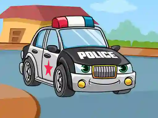Jwèt Police Cars Jigsaw sou entènèt