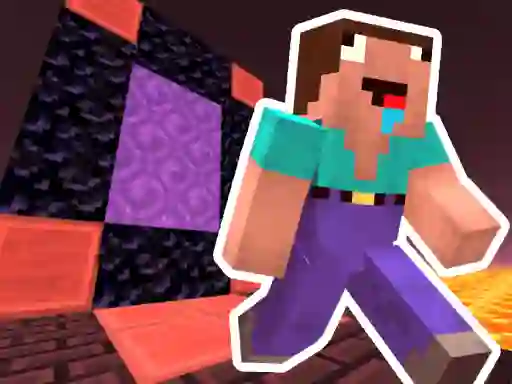 Jwèt Noob Steve Nether sou entènèt