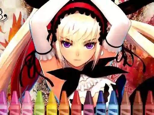 Jwèt 4GameGround Anime Manga Coloring sou entènèt