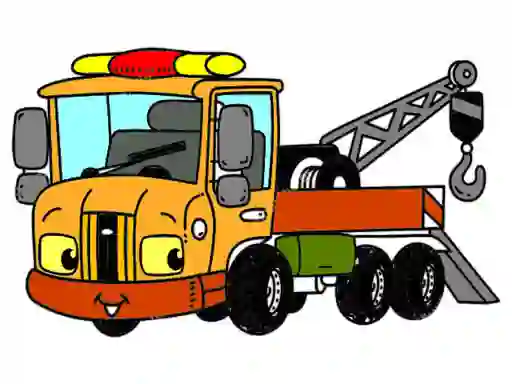 Jwèt Tow Trucks Coloring sou entènèt