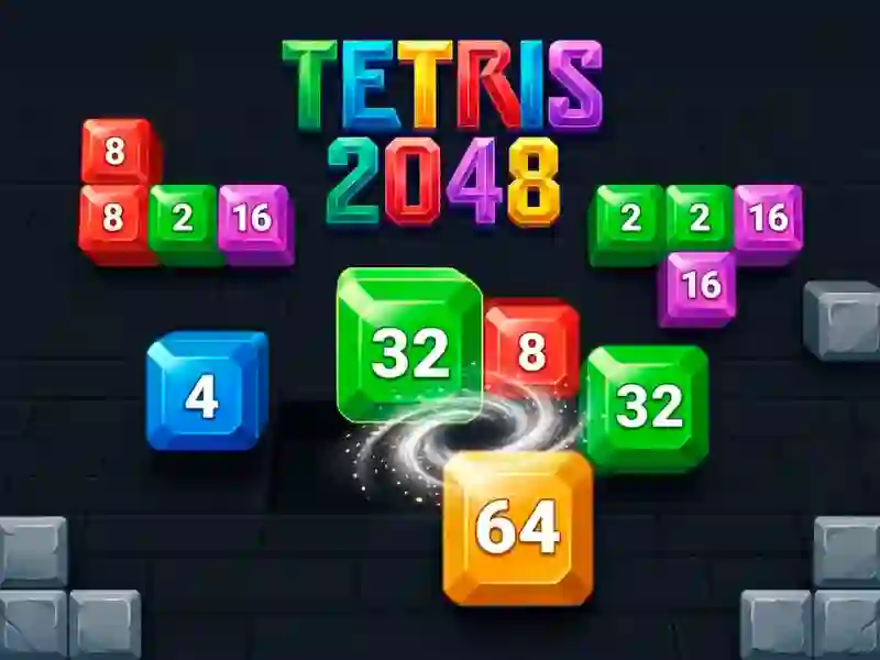 Jwèt Tetris 2048 sou entènèt