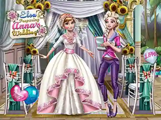 Jwèt Elsa Preparing Anna's Wedding sou entènèt