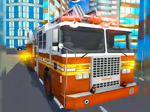 Jwèt Fire City Truck Rescue Driving Simulator sou entènèt