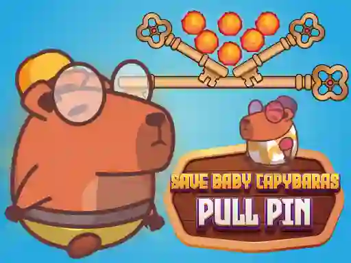 Jwèt Save Baby Capybaras Pull Pin sou entènèt