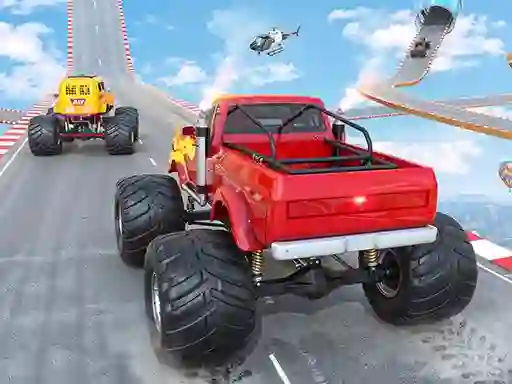 Jwèt Mega Ramp Monster Truck Race sou entènèt