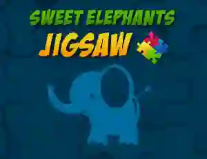 Jwèt Sweet Elephants Jigsaw sou entènèt