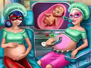 Jwèt Hero BFFs Pregnant Check up sou entènèt