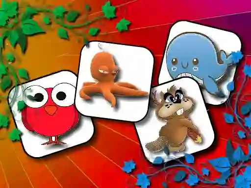 Jwèt Funny Animals Memory sou entènèt