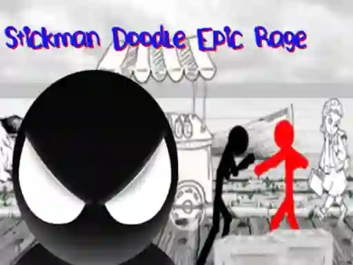 Jwèt Stickman Doodle Epic Rage sou entènèt