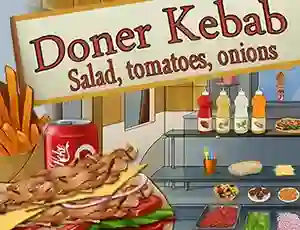 Jwèt Doner Kebab Salad, Tomatoes, Onions sou entènèt