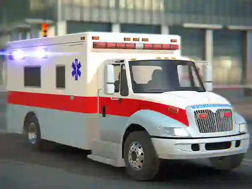 Jwèt City Ambulance Car Driving sou entènèt