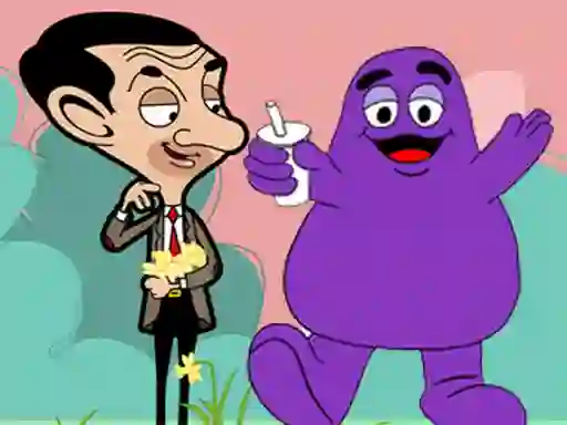 Jwèt When Mr Bean meet Grimace sou entènèt