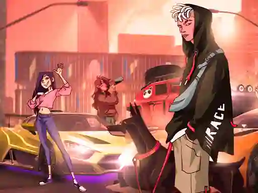 Jwèt Rod Multiplayer Car Driving sou entènèt