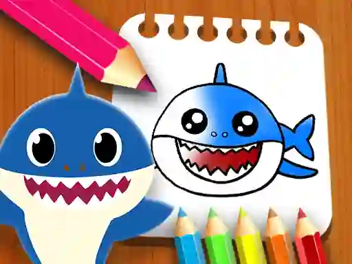 Jwèt Baby Shark Coloring Book sou entènèt