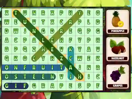 Jwèt Word Search Fruits sou entènèt