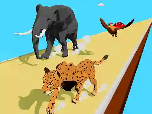 Jwèt Animal Transform Race 3D sou entènèt