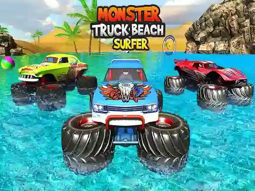 Jwèt Monster Truck Beach Surfing sou entènèt