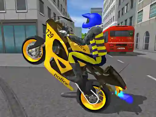 Jwèt Police Motorbike Race Simulator sou entènèt