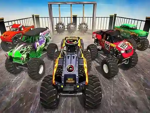 Jwèt Monster Truck Impossible Stunt Track sou entènèt